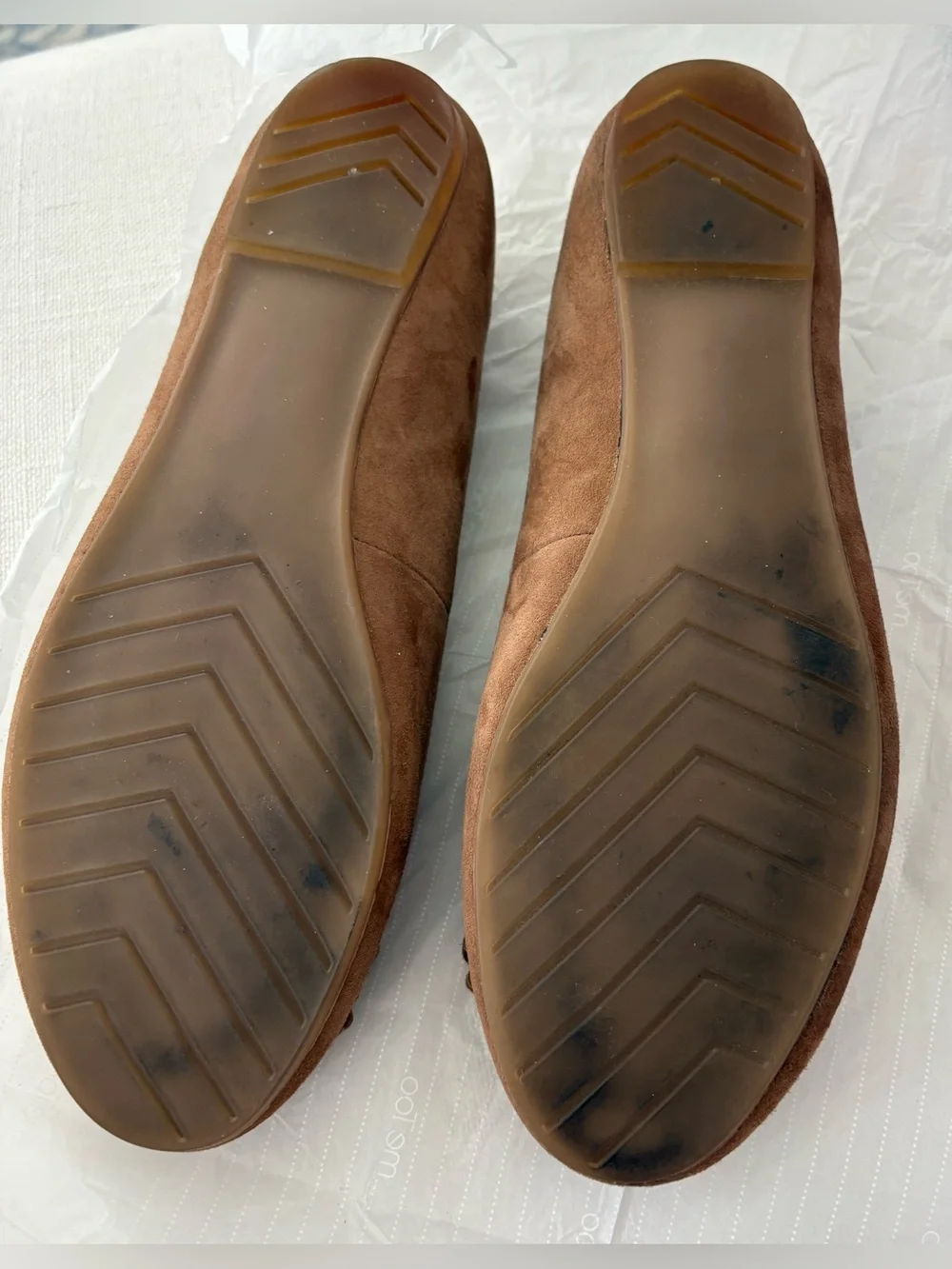 Me Too Chestnut Color Suede Flats. Size 8.